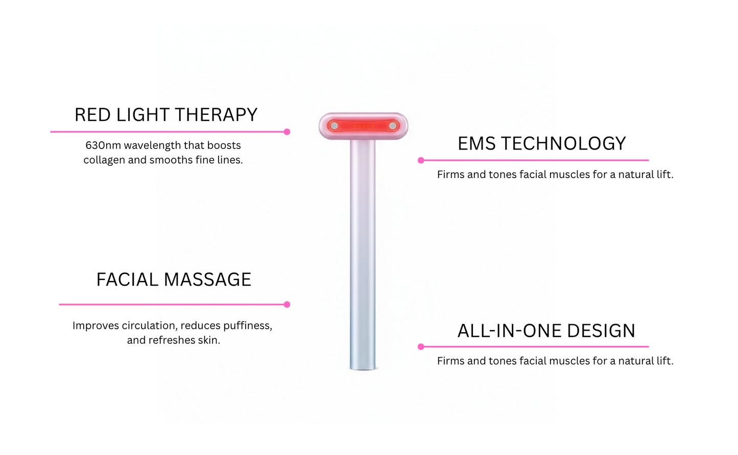 4-in-1 Red Light Therapy Wand I Renew & Anti-Aging