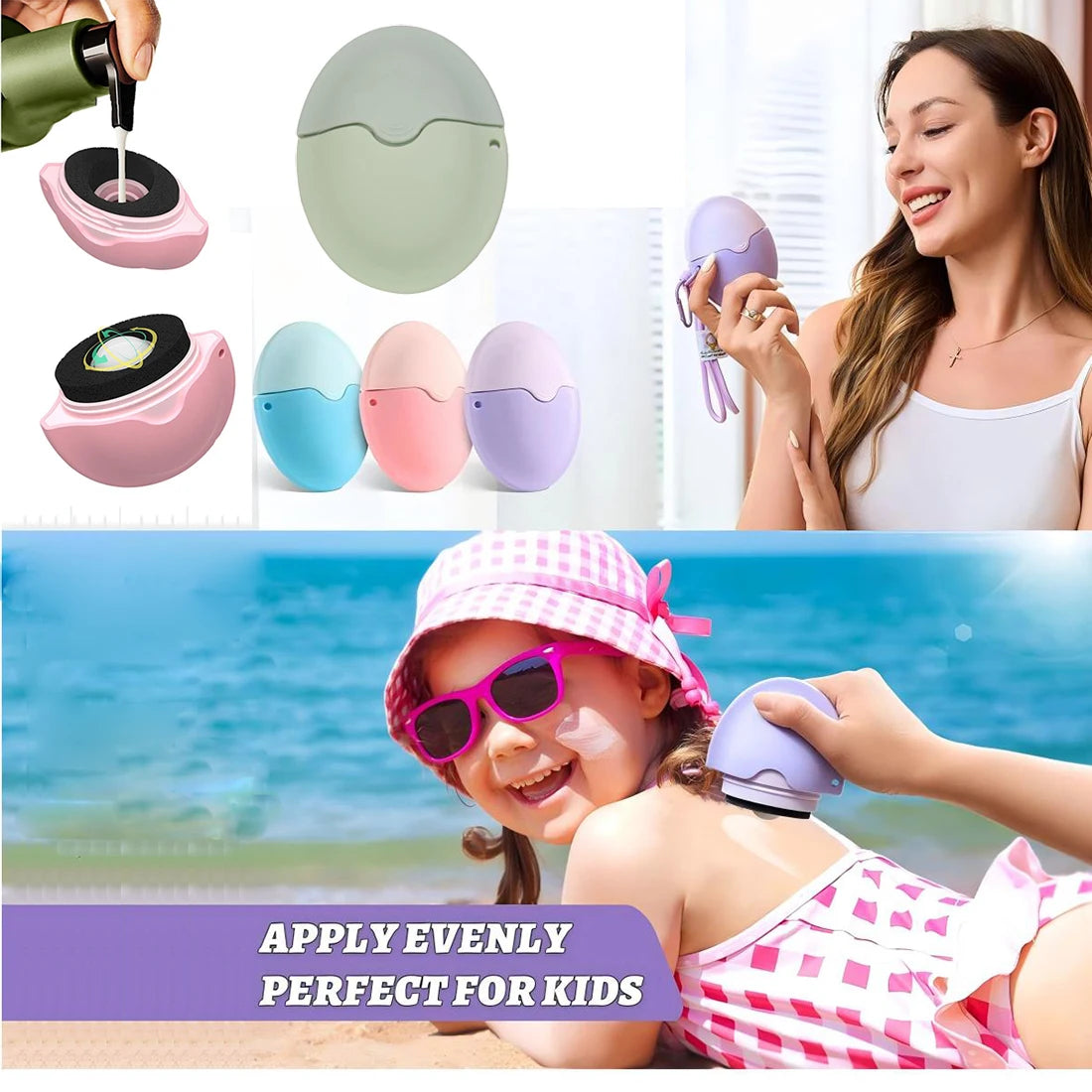 Portable Sunscreen Applicator Roller
